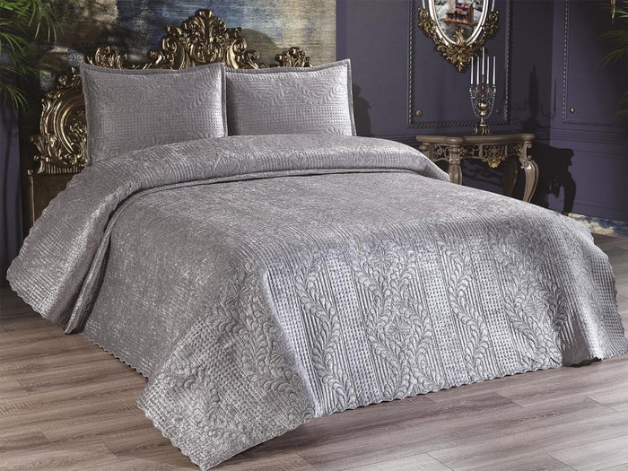 L'essentiel linge de maison Juego de Colcha Velica Gris L'essentiel linge de maison Juego de Colcha Velica Gris